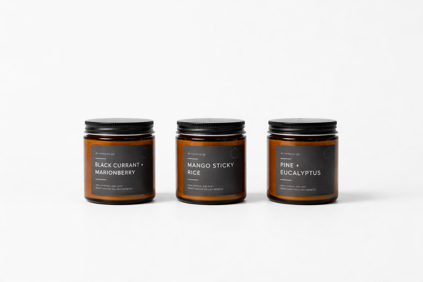 Set of Three 4 oz. Candles